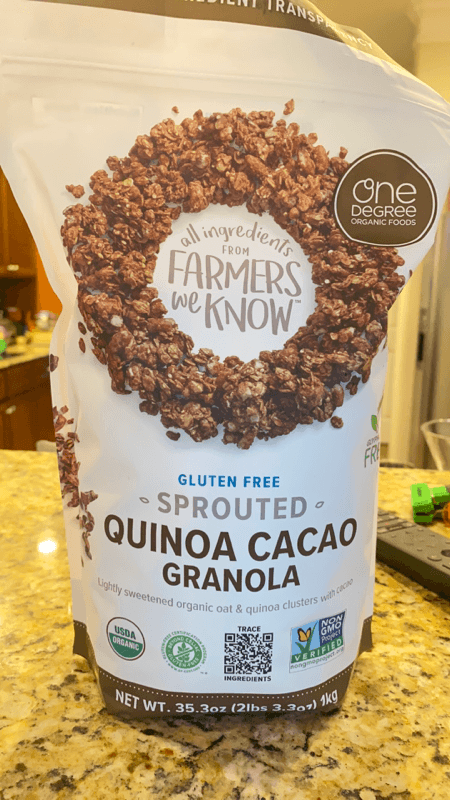 One Degree Organic Foods Gluten Free Sprouted Quinoa Cacao Granola