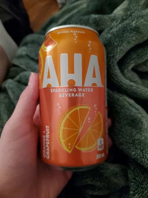 Aha Orange + Grapefruit Sparkling Water Beverage