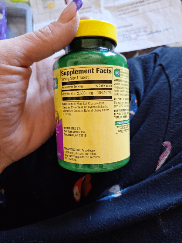 Spring Valley Quick-Dissolve Vitamin B12 2,500 Mcg Cherry Flavored Supplement