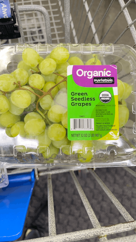Marketside Organic Green Seedless Grapes