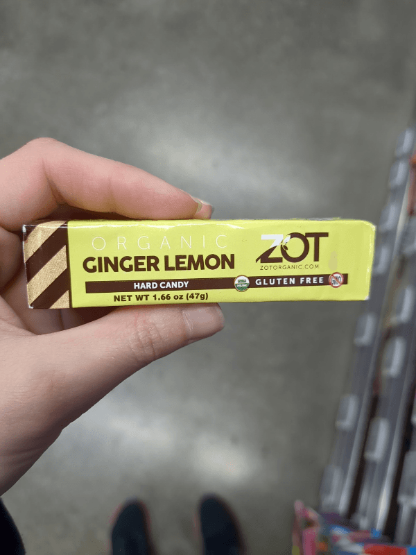 Zot Organic Ginger Lemon Hard Candy