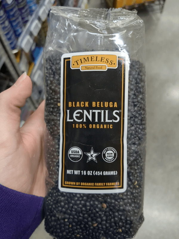 Timeless Natural Food Black Beluga Lentils 100% Organic