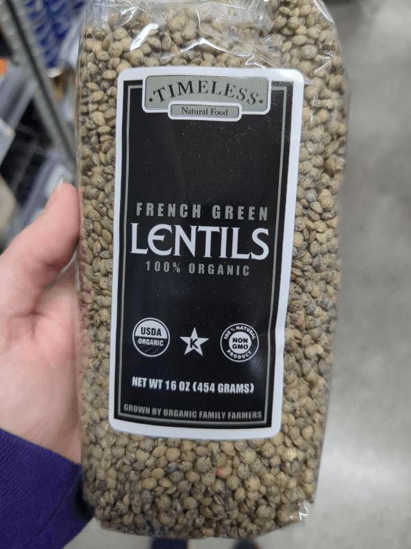 Timeless Natural Food 100% Organic French Green Lentils
