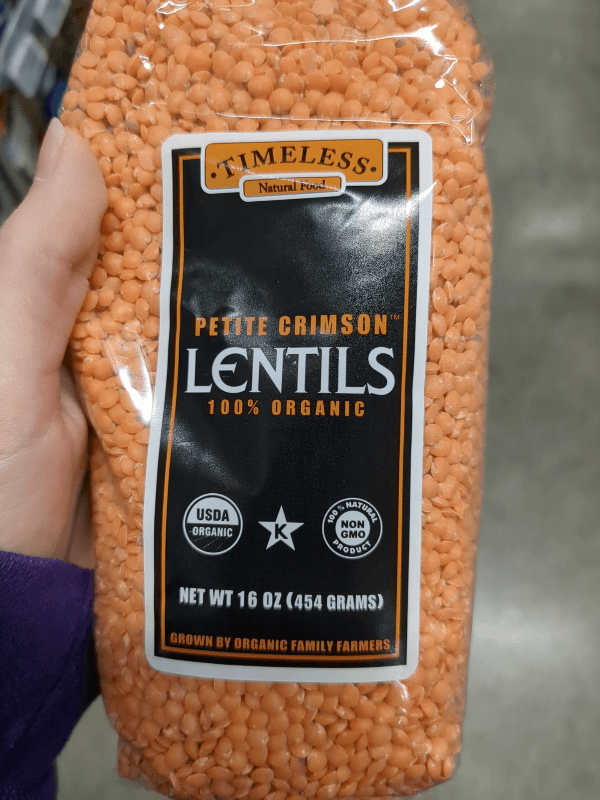 Timeless 100% Organic Petite Crimson Lentils