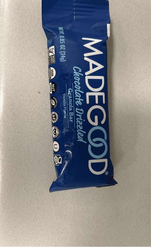 Madegood Vanilla Flavor Chocolate Drizzled Granola Bar