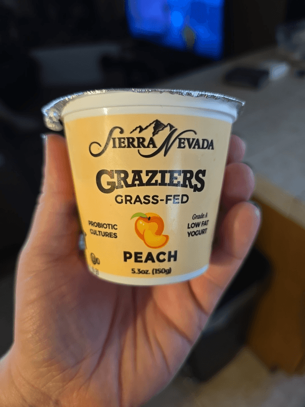 Sierra Nevada Graziers Grass-Fed Peach Low Fat Yogurt