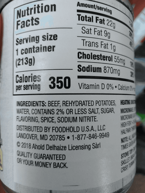 Stop & Shop Corned Beef Hash