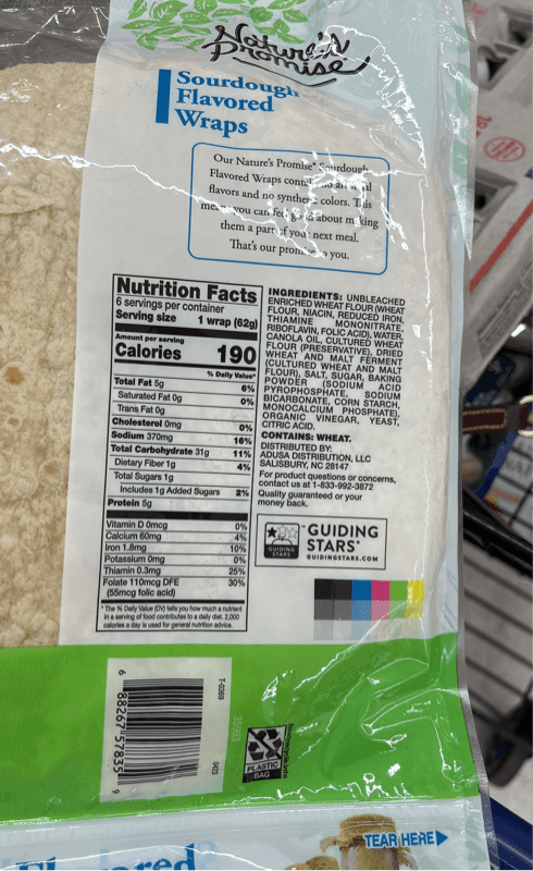 Nature'S Promise Sourdough Flavored Wraps