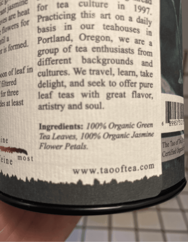 The Tao Of Tea Organic Jasmine Fragrant Green Tea