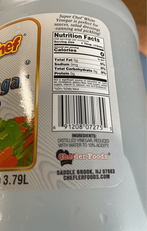 Superchef Distilled White Vinegar