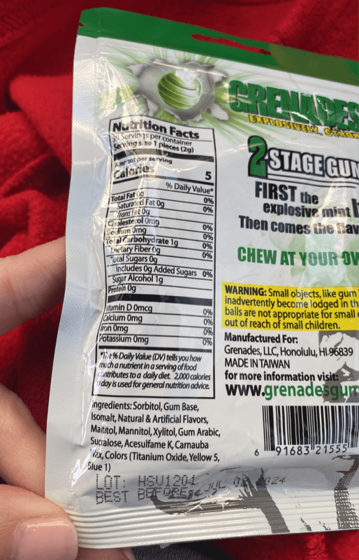 Grenades Gum Wild Spearmint