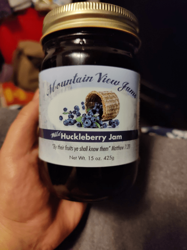 Mountain View Jam Wild Huckleberry Jam