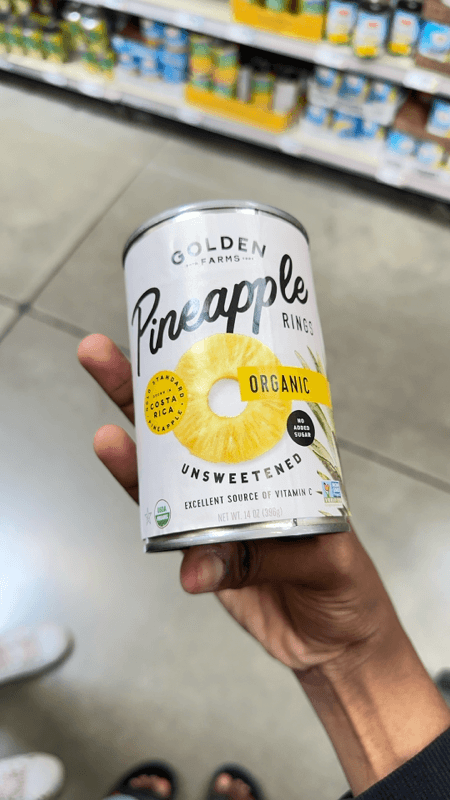 Golden Farms Organic Unsweetened Pineapple Rings