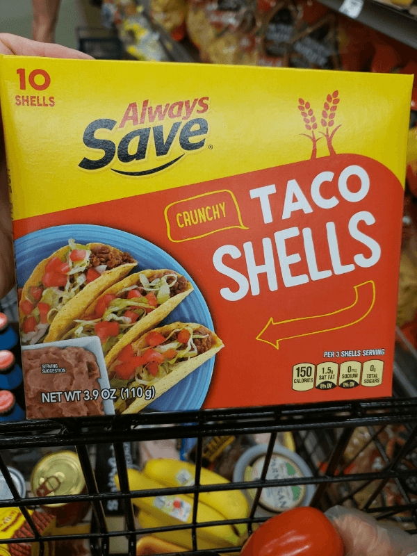 Always Save Crunchy Taco Shells