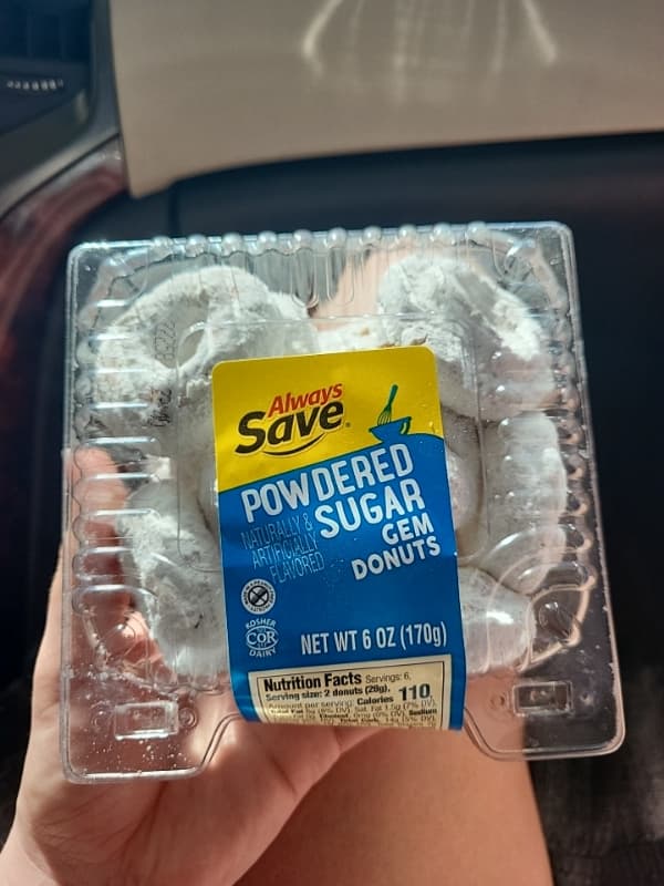 Always Save Powdered Gem Donuts