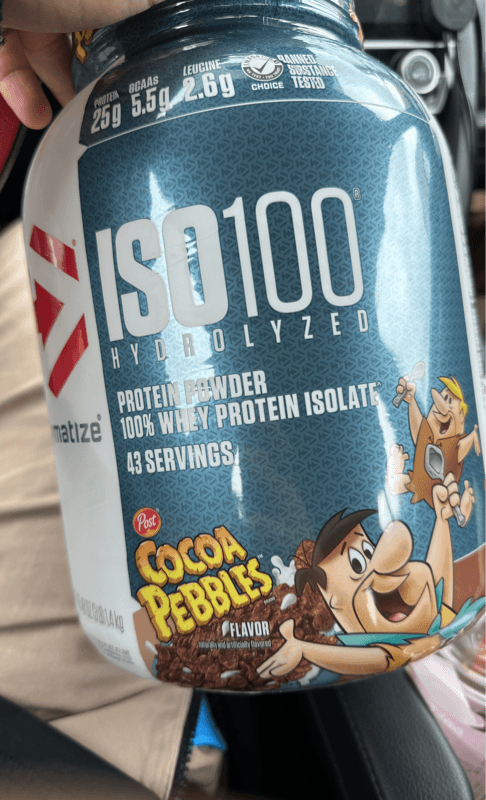 Dymatize Iso100 Hydrolyzed Protein Powder Post Cocoa Pebbles Flavor