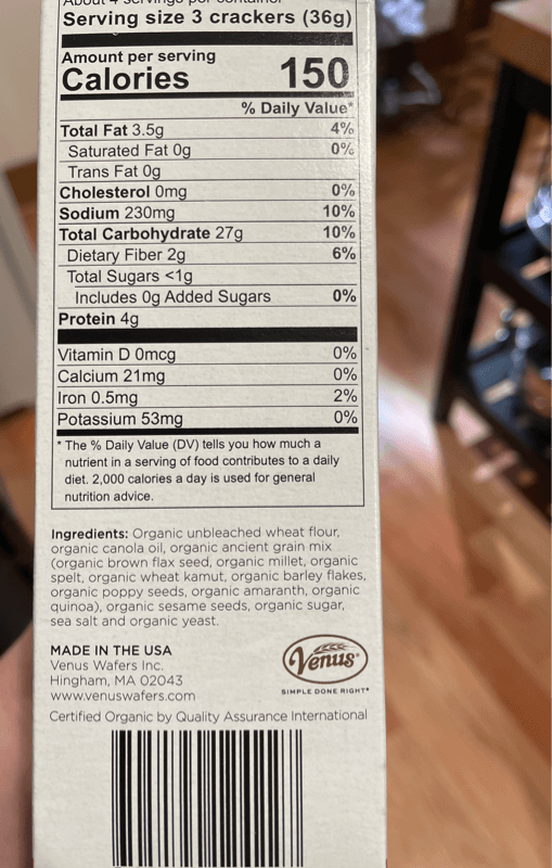 The Original Mariner Biscuit Company Organic Ancient Grains Flatbread Crackers