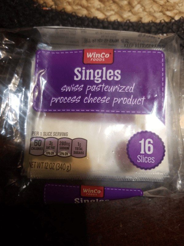 Winco Foods Singles Swiss Pasteurized Process Cheese Product