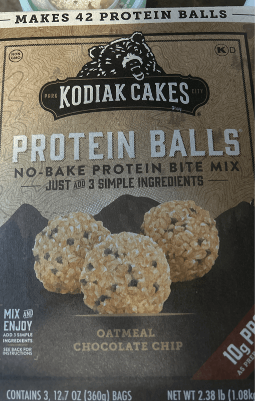 Kodiak Protein Balls No-Bake Protein Bite Mix Oatmeal Chocolate Chip
