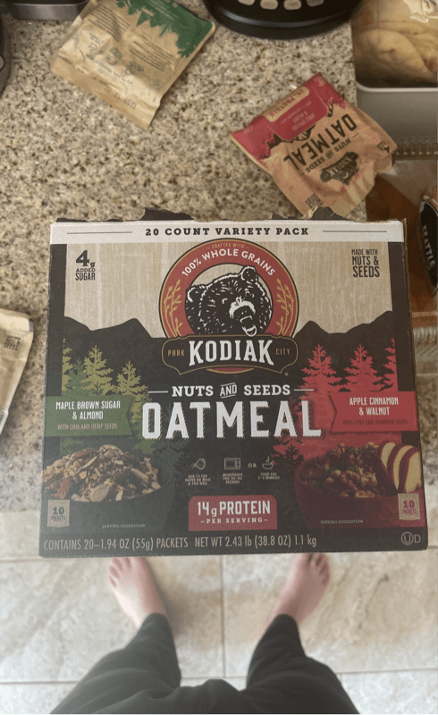 Kodiak Nuts And Seeds Oatmeal Variety Pack: Maple Brown Sugar & Almond And Apple Cinnamon & Walnut