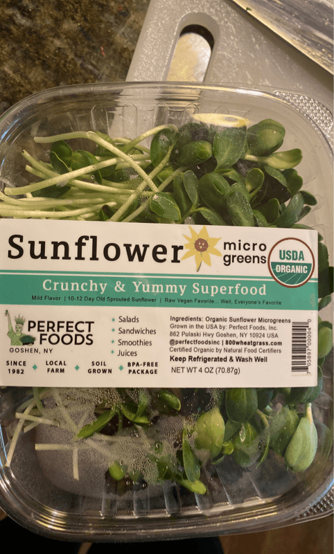 Perfect Foods Sunflower Microgreens