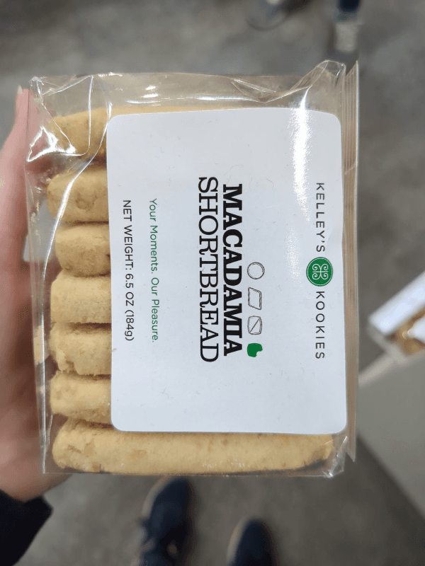 Kelley'S Kookies Macadamia Shortbread