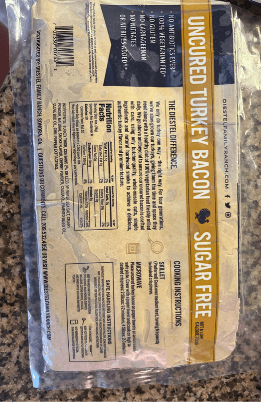 Diestel Family Ranch Uncured Turkey Bacon