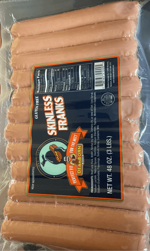 Dearborn Gluten Free Skinless Franks