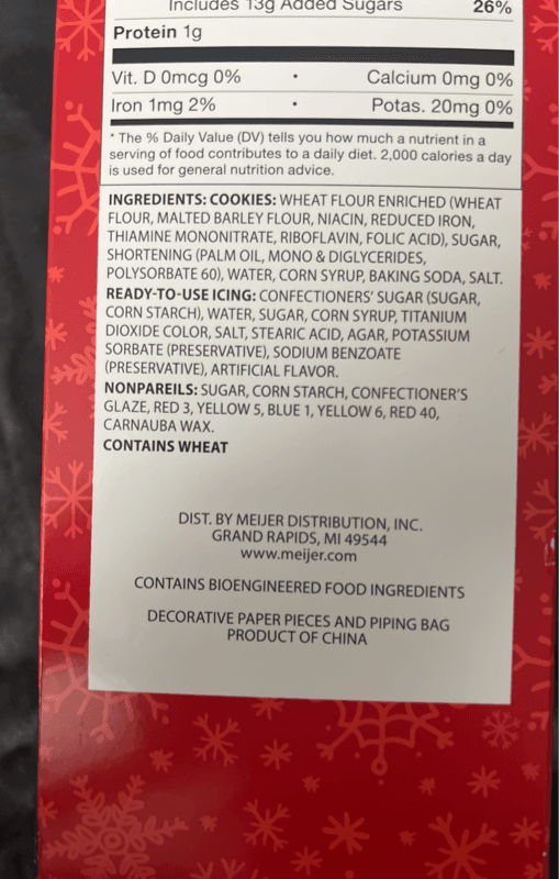 Meijer Holiday Tree Sugar Cookie Kit Limited Edition