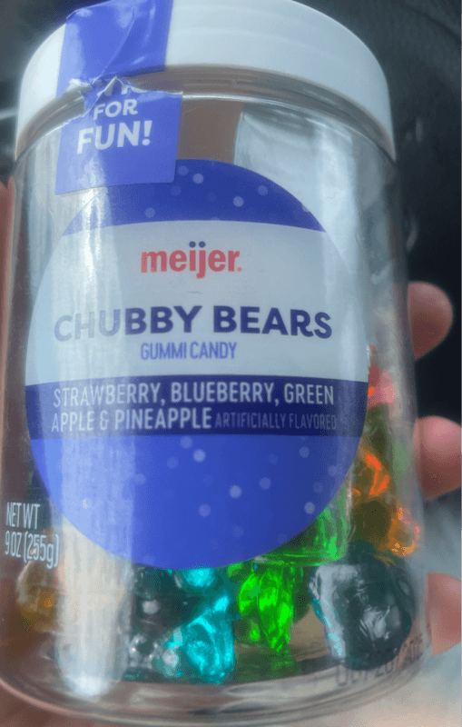 Meijer Chubby Bears Gummi Candy - Strawberry, Blueberry, Green Apple & Pineapple