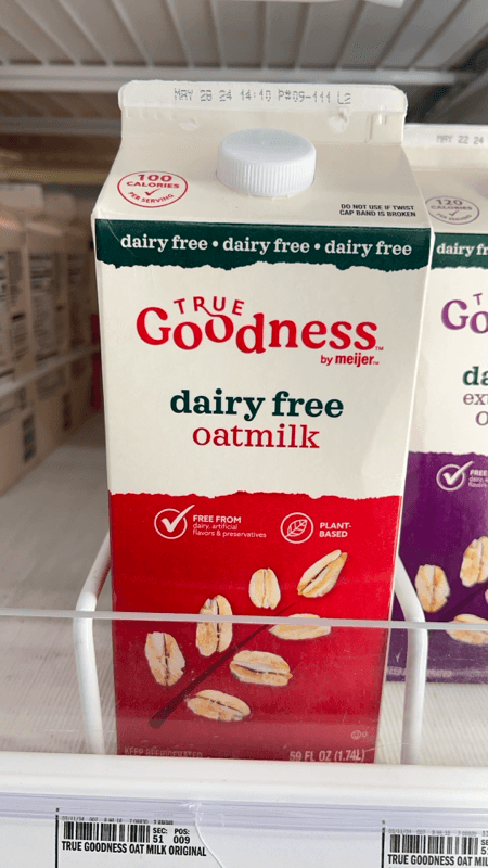 True Goodness By Meijer Dairy Free Oatmilk