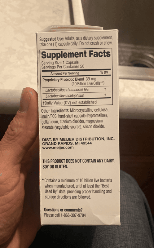 Meijer Digestive Health Probiotic Capsules