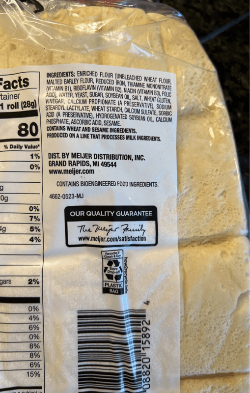Meijer Dinner Rolls Enriched Rolls Brown & Serve