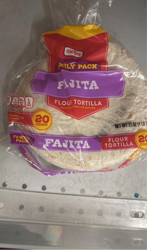 Meijer Fajita Flour Tortilla Family