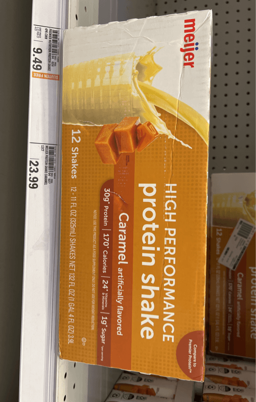 Meijer High Performance Caramel Protein Shake