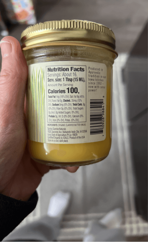 Spring Sunrise Original Ghee Organic Butter