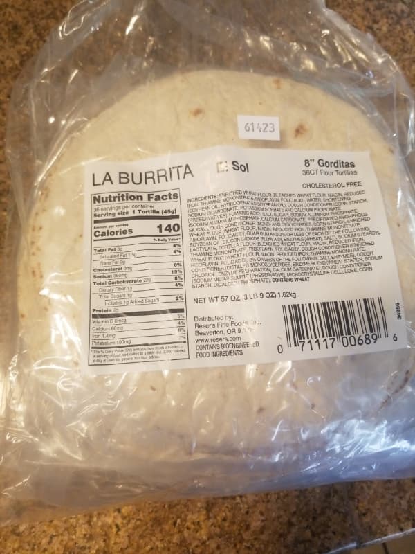 La Burrita El Sol 8" Gorditas