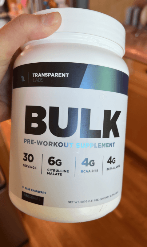 Transparent Labs Bulk Pre-Workout Supplement Blue Raspberry