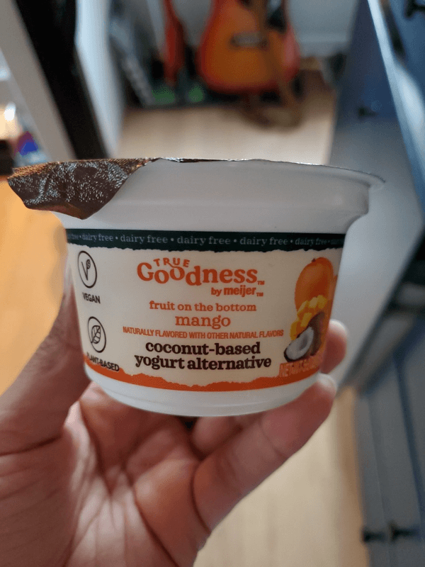 Meijer True Goodness Mango Fruit On The Bottom Coconut-Based Yogurt