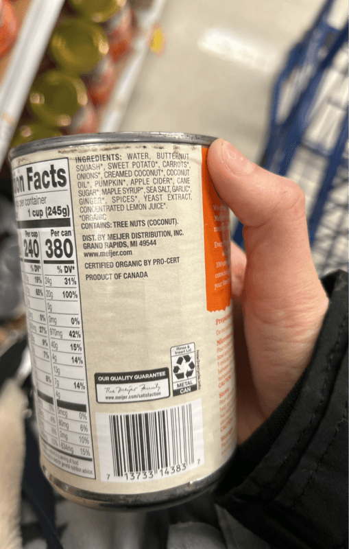True Goodness By Meijer Organic Butternut Squash Soup
