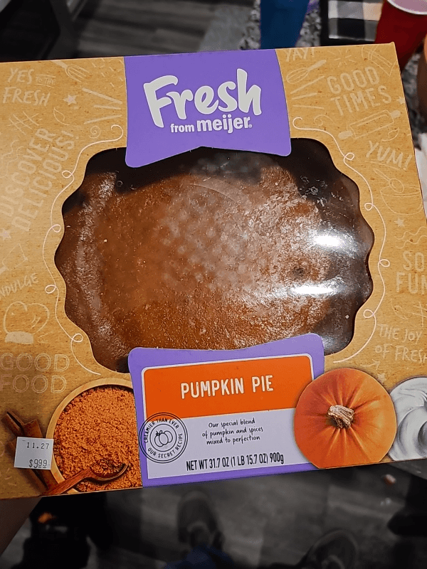 Fresh From Meijer Pumpkin Pie