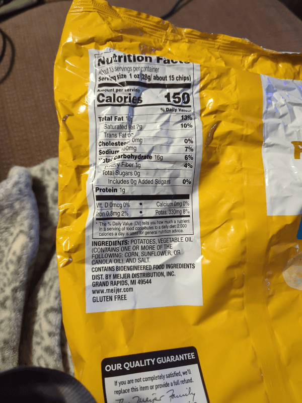 Meijer Original Potato Chips Party Size