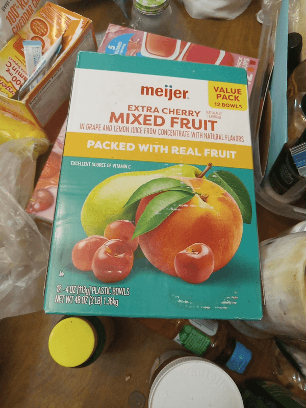 Meijer Extra Cherry Mixed Fruit