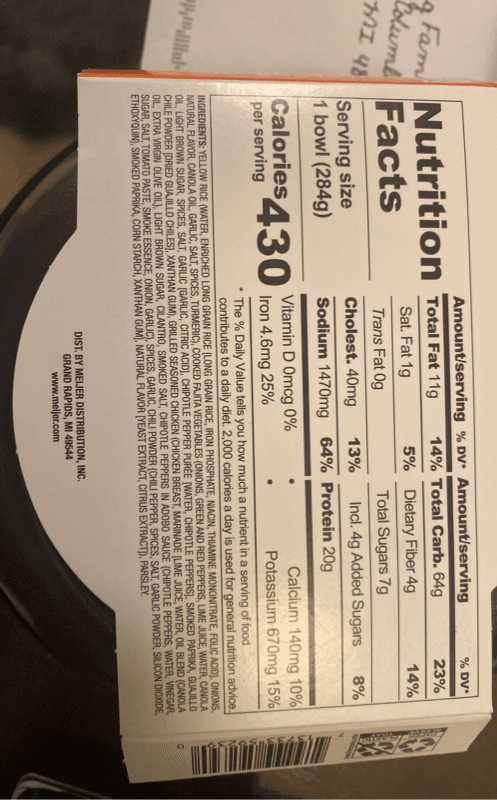 Meijer Crafted Market Meal Ideas Fajita Chicken Bowl