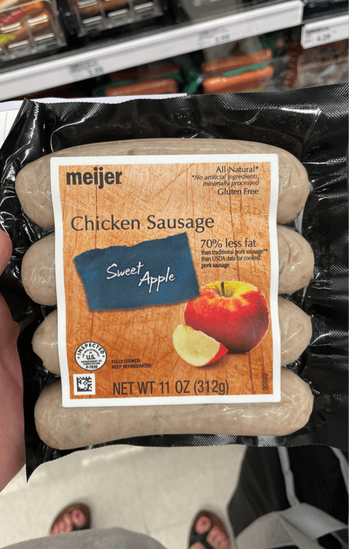 Meijer Sweet Apple Chicken Sausage