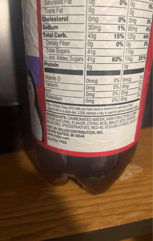 Meijer Limited Edition Pomegranate Spiced Cider Soda