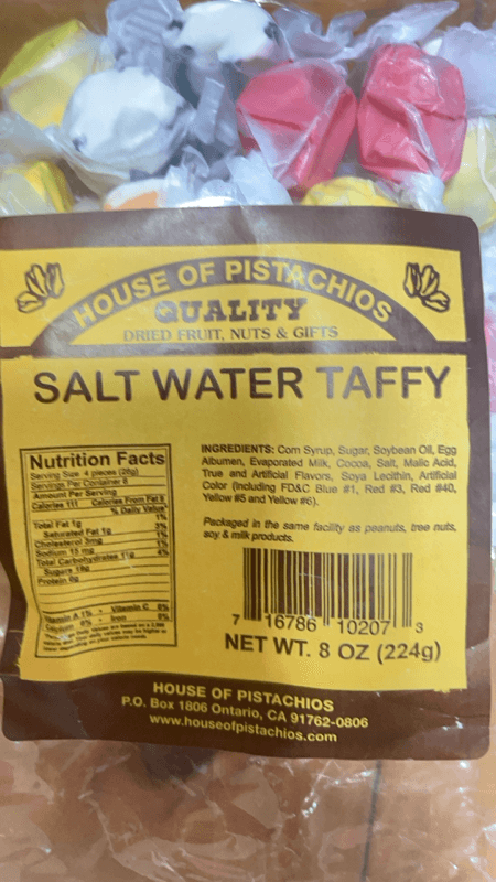House Of Pistachios Salt Water Taffy