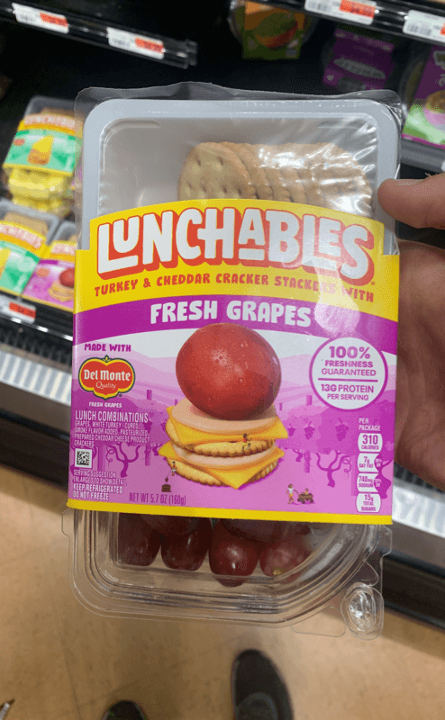 Lunchables Turkey & Cheddar Cracker Stackers With Fresh Grapes