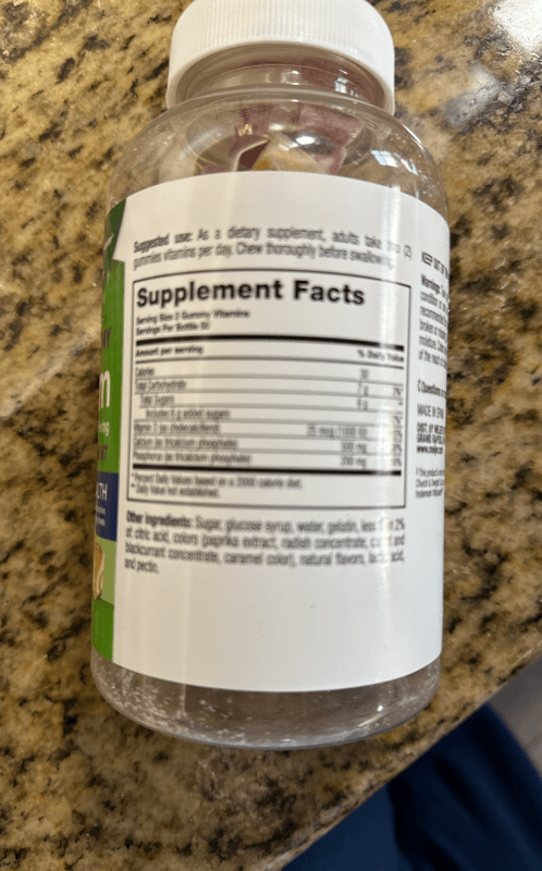 Meijer Natural Fruit Flavor Calcium 100 Gummies