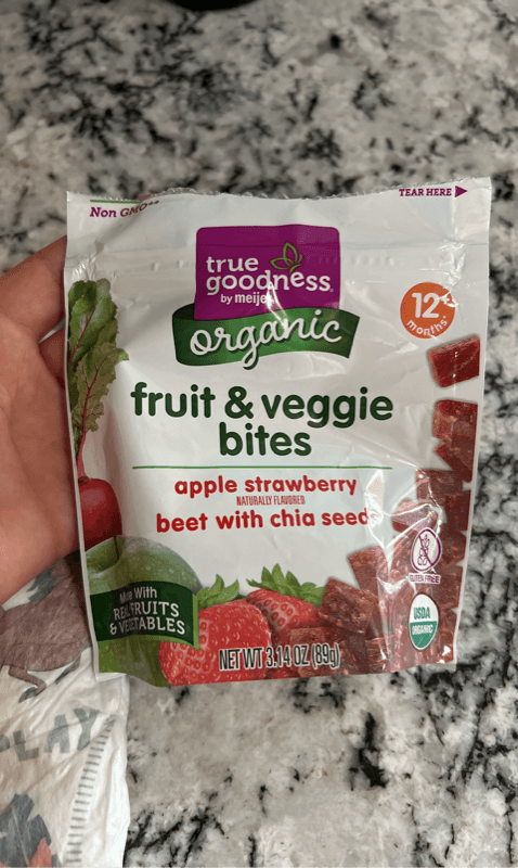 True Goodness Organic Fruit & Veggie Bites, Apple Strawberry Beet With Chia Seeds